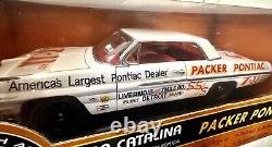 1/18 1962 Pontiac Catalina PACKER PONTIAC Dealer Drag Racing Ertl diecast white