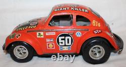 1963 EMPI SPEED BUG VW GIANT KILLER DRAG RACE CAR TOYBattery OpTaiyo Japan Tin