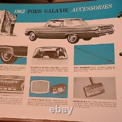 1963 Ford Accessory Selector and Facts Book Galaxie Fairlane Falcon T-bird Van