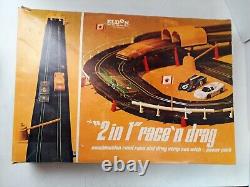 1967 Eldon 2 in 1 Race'n Drag Track Set #9543 UNTESTED 5 Car Bodies Instruction