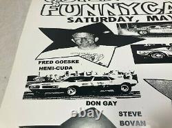 1968 SIGNED POSTER Funny Car Team Championship Orange County Intl' Raceway 11x17