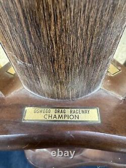 1972 Old Oswego Drag Raceway 1st Champion 21 Large Stock Car Auto Race Trophy