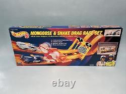 1993 Vintage Hot Wheels Mongoose & Snake Drag Race Set NEW SEALED EXCELLENT