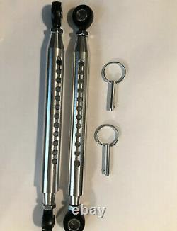 2-BILLET Universal Front End Tubular Travel Limiters for Drag Race Car-Quick Pin
