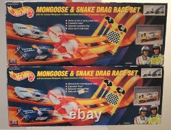 2 Hot Wheels Mongoose & Snake Drag Race Sets 25TH ANNIVERSARY SEALED SEE PICS