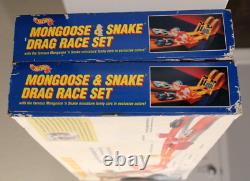 2 Hot Wheels Mongoose & Snake Drag Race Sets 25TH ANNIVERSARY SEALED SEE PICS