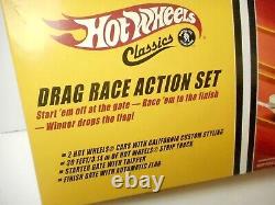 2005 Mattel Hot Wheels Classics Drag Race Action Set Factory Sealed NIP