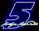 20x16 Nascar 5 Drag Racing Car Flex Led Neon Sign Light Garage Bar Room Show