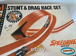 Aurora 2 In 1 Speedline Stunt & Drag Race Set 1968 Boxed Complete With Cars