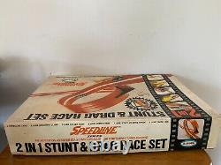 Aurora 2 In 1 Speedline Stunt & Drag Race Set 1968 Boxed Complete With Cars