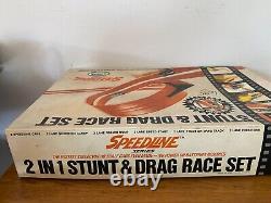 Aurora 2 In 1 Speedline Stunt & Drag Race Set 1968 Boxed Complete With Cars