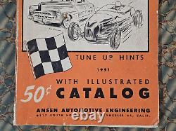 Auto Parts CATALOG 1951 vtg ANSEN Speed Shop Custom Hot Rod Drag Racing old car