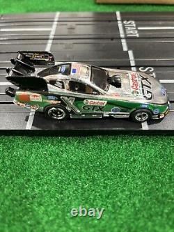 Auto world Drag Race Set With5 Cars. Team Force Dragstrip, John Force, Mac Tools