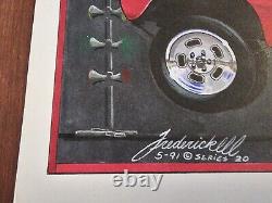 Big John Mazmanian 1941 Willys Gasser Art Drawing Drag Racing Artwork Frederick