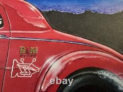 Big John Mazmanian 1941 Willys Gasser Art Drawing Drag Racing Artwork Frederick