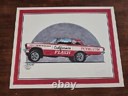 Butch Leal California Flash'65 Belvedere AWB Original Art Drag Racing Frederick