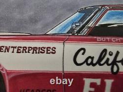 Butch Leal California Flash'65 Belvedere AWB Original Art Drag Racing Frederick