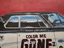 COLOR ME GONE II'64 Dodge 330 Drag Racing Car Original Art Drawing Artwork