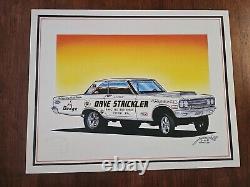Dave Strickler 1965 Dodge Coronet Altered Original Art Drag Racing Frederick