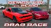 Demon 170 Vs Tesla Model S Plaid 1 4 Mile Drag Race New King Of The Drag Strip