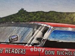 Don Nicholson 1965 Mercury Comet Cyclone Original Art Drawing Drag Racing Car