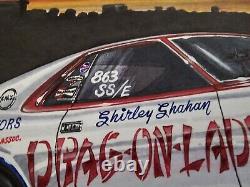 Drag-On-Lady Shirley Shahan 1969 AMC AMX Original Art Nostalgia Drag Racing