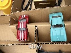 Eldon Dodge Race N Drag Corvette Slot Car Set In Box One Owner