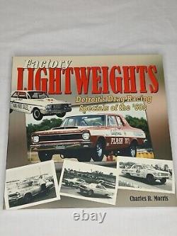 FACTORY LIGHTWEIGHTS DETROIT'S DRAG RACING Signed Bob Tasca 60's CHARLES MORRIS