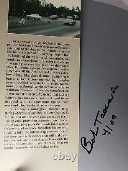 FACTORY LIGHTWEIGHTS DETROIT'S DRAG RACING Signed Bob Tasca 60's CHARLES MORRIS