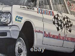 Fast Eddie Schartman 1964 Mercury Comet Original Art Drag Racing Frederick