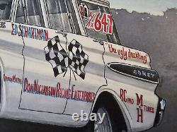 Fast Eddie Schartman 1964 Mercury Comet Original Art Drag Racing Frederick