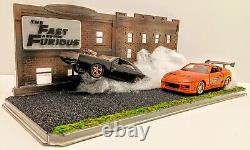 Fast & The Furious Drag Race 132 Scale Diecast Custom Diorama Display