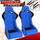 Full Bucket Automotive Car Racing Seats Spg Profi Style With Sliders Blue Cloth