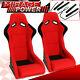 Full Bucket Automotive Car Racing Seats Spg Profi Style With Sliders Red Cloth