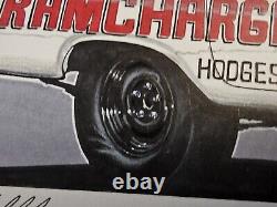 Hodges Dodges RAMCHARGERS 1965 AWB Dodge Original Drag Racing Art Frederick