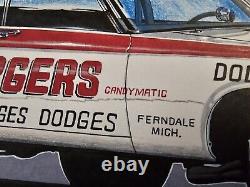 Hodges Dodges RAMCHARGERS 1965 AWB Dodge Original Drag Racing Art Frederick
