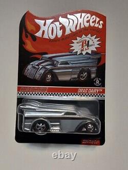 Hot Wheels RLC 2014 Membership Drag Dairy All 4 Colors With Buttons And Patch