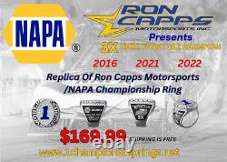 (In Stock) Ron Capps 2022 NHRA Funny Car Championship Ring