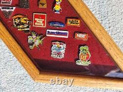 John Force NHRA Drag Racing Hat Pin Collection in a Custom Case