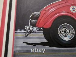 K. S. Pittman 1933 Willys Gasser Original Drawing Drag Racing Art Frederick