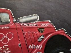 K. S. Pittman 1933 Willys Gasser Original Drawing Drag Racing Art Frederick