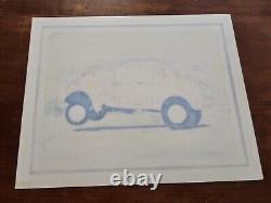 K. S. Pittman 1933 Willys Gasser Original Drawing Drag Racing Art Frederick