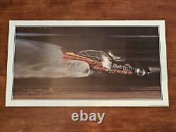 Kenny Youngblood SIGNED Art Litho Black Magic Funny Car 1976 Speed Experience