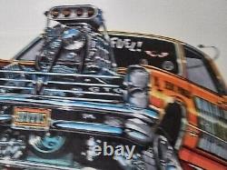 Lew Arringtons 1965 GTO BRUTUS Cartoon Muscle Car Toon Original Art Drag Racing