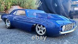 Loaded Losi Drag Car RTR BLUE WITH WHEELIE BAR AND UPGRADED WHEELS INCLUDING