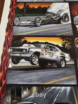 MY HOT ROD GENERATION Original Art Artwork By T. Frederick Drag Racing HOT RODS