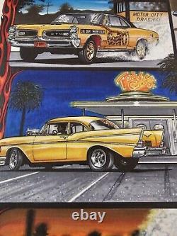 MY HOT ROD GENERATION Original Art Artwork By T. Frederick Drag Racing HOT RODS