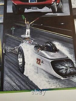 MY HOT ROD GENERATION Original Art Artwork By T. Frederick Drag Racing HOT RODS