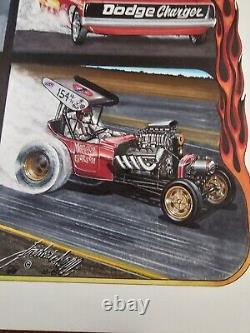 MY HOT ROD GENERATION Original Art Artwork By T. Frederick Drag Racing HOT RODS