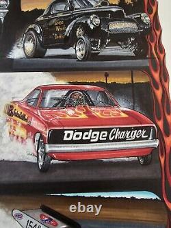 MY HOT ROD GENERATION Original Art Artwork By T. Frederick Drag Racing HOT RODS